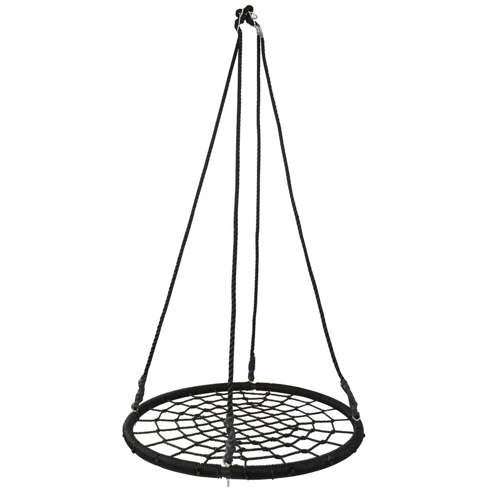 Large Swing Outdoor Hanging Play Toy PE Rope EZ Setup 40″ Spider Web Tree Net