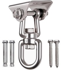 Heavy Duty 360° Swivel Swing Hanger, Stainless Steel Hammock Hook for Ceiling…