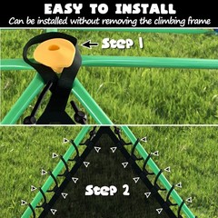 Climbing Dome Net Chair for 10FT 11FT Play Structure, Sturdy & Easy Install, Age