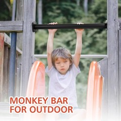 6 Pcs 16.5″ Black Outdoor Monkey Bars Set | Climbing Ladder for Playground | Inc