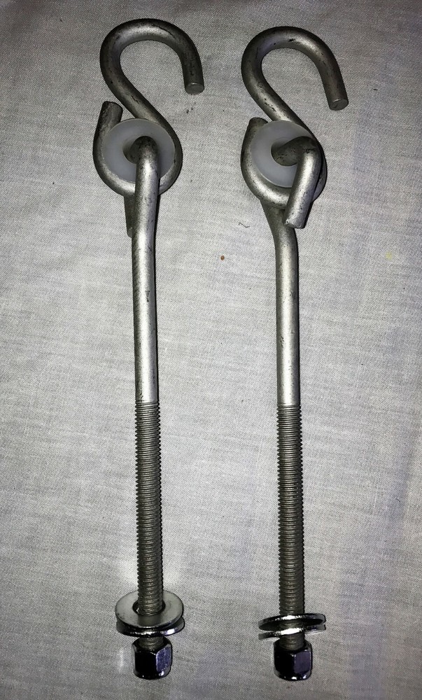 Swingset swing hanger,bolt thread,swingset hardware,8″ pair, playset, galvanized