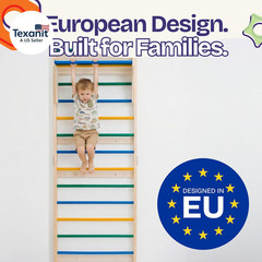 Swedish Ladder with Convertible Play Table | Montessori Climbing Set for Kids, I