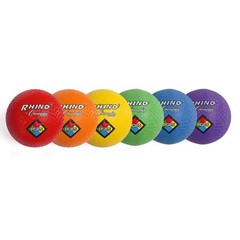 8.5″ Playground Ball Set – Two-Ply, Nylon Wound, 6 Color Variety for Outdoor Fun