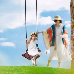 Wooden Swing Seat Nostalgic Outdoor Wood Swing for Kids Tree Swing for Adults US