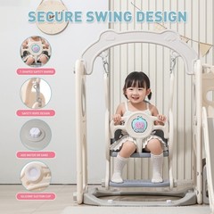 Kids Slide and Swing Set,12 in 1 Toddler Slide Climber Indoor Outdoor Playground