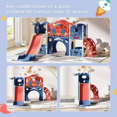 9-In-1 Castle Amusement Playground Playhouse, Indoor Outdoor Playset for Toddler