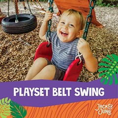 Jack & June Belt Playset Swing with 80” Chains Made for 5’ and 6’ Deck Red