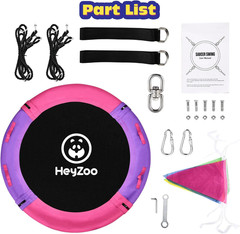 43 Inch Tree Swing, 900Lbs Weight Capacity Saucer Swing Sets for Kids & Adults,