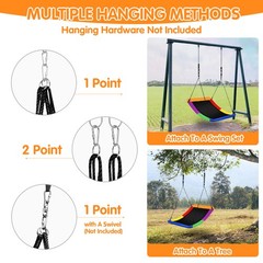 700lb Giant 60″ Skycurve Platform Tree Swing for Kids and Adults Multi-Color