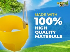 SWING SET STUFF HIGHBACK FULL BUCKET SEAT YELLOW playground fort accessory 0001