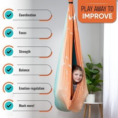 Versatile Indoor/Outdoor Sensory Swing – Calming 300lbs Capacity for Family Fun!
