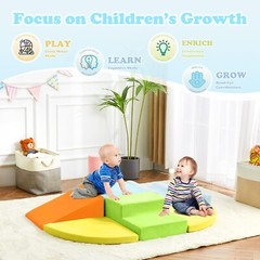 Climbing Toys for Toddlers Indoor, 7-Piece Soft Foam Climbing Blocks Set for …