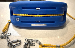 Vintage Little Tikes Blue Swing Seat Yellow Rope w Chains Gym Set Sturdy VGC