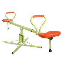 Teeter Totter Sit and Spin Seesaw Heavy-Duty 360° Rotating Kids Outdoor Toys