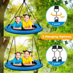 Saucer Tree Swing 40 Inch 600lb Weight Capacity with 2pcs Hanging Straps, 900…