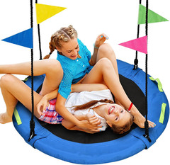 HeyZoo 48 inch Tree Swing, Larger Saucer Flying Swing for Whole Family, 900lbs W