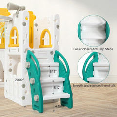 Toddler Slide 8 in 1 Toddler Playset for Toddlers Age 1-3, Baby Playset for Indo