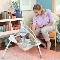 Bright Starts Portable Automatic 6-Speed Baby Swing Music Toy Bar 0-9M