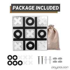 Play Platoon Magnetic Tic Tac Toe Game – Large Metal and Wooden Wall Mounted Boa