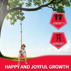 Tree Swing for Kids,disc Swing,Climbing Rope Tree Kids Swing with Platforms a…