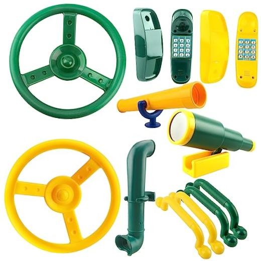 11 Pcs Playground Swing Set Accessories Plastic Pirate Steering Wheel with