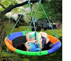 SereneLife 40″ Saucer Swing Replacement Indoor/Outdoor (Rainbow) (As Is)