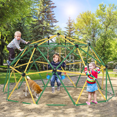 OUTDOOR CLIMBING DOME PLAYSCAPE 10 Ft with Hammock, Anti-Rust