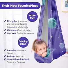 Sensory Swing for Kids & Adults, Double Layer 360° Swivel Versatile Space