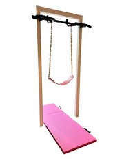 6 Pc Doorway Gym Kids Set Swing Chair, Trapeze, Ladder, Net, Pullup, Playground.