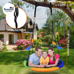 40 Inch Saucer Tree Swing Flying 900Lb Weight Capacity 2 Added Hanging Straps Ad