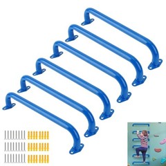 17 Inch Monkey Bars Heavy Duty Metal Playground Handles,Blue 6 Pack Blue-6pcs