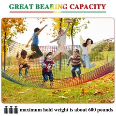 Tongmo Climbing Cargo Net, 6.5′ X 9.8′ Double Layers Playground Safety Net, K…