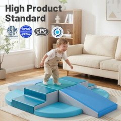 9 Piece PU Leather Foam Climbing Blocks for Toddlers