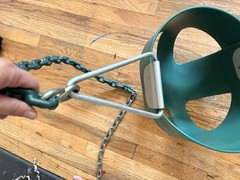High Back Full Bucket Toddler Swing Seat with Coated Chains
