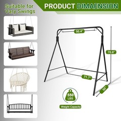 Metal Swing Stand 550lbs Heavy Duty Steel A-Frame Stand Powder Coated Finish