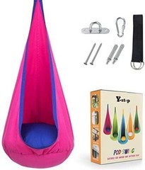 Cozy Indoor/Outdoor Kids Swing with Inflatable Pillow – Supports 176 lbs