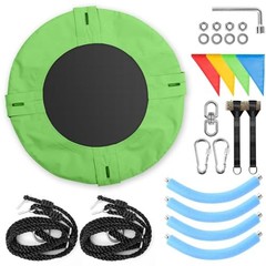 24″ Kids Tree Swing – Outdoor Small Saucer Swings with 900D Oxford Green
