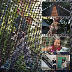 Climbing Cargo Net, 6.5′ X 9.8′ Double Layers Playground Safety Net, Kids Backya