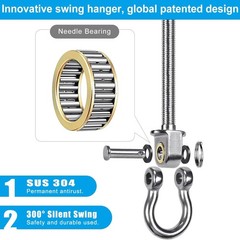 Swing Hangers W/ Bearing 6 Pack Stainless Steel 304 Swing Hooks Wood & Metal
