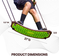 Swurfer Kick Stand up Surfing Tree Swing Outdoor Swings for Kids up to 200 Lbs –