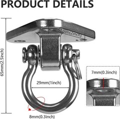 Stainless Steel Heavy Duty Swing Hanger with Smooth Swing Bearings 180° Ceili…