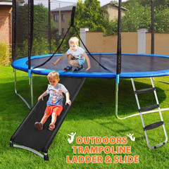 Universal Trampoline Ladder Slide Kit, 3 Steps Wide Step Slide Ladder for Trampo