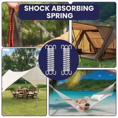 Zookpr 2 Pcs Stainless Steel Absorbing Spring, Heavy-Duty Porch Swing Silver