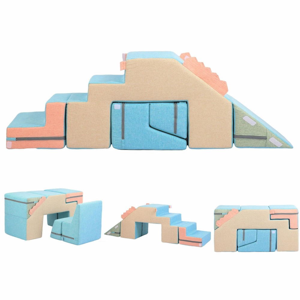 4 in 1 Foam Climbing Blocks for Toddlers, Indoor Soft Climb and Crawl Play Cl…