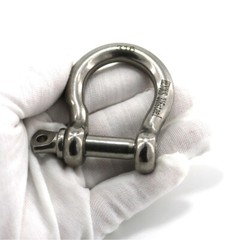 6Pcs 3/8” Bow Shackle Marine Grade 316 Stainless Steel Anchor Shackle D Ring