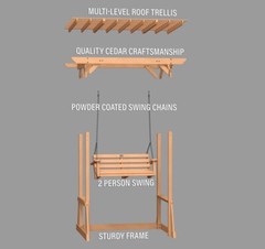 PERGOLA SWING 100% Cedar Adult Family Swing
