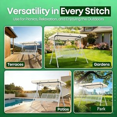 Replacement Swing Canopy 77″x50″, 420D UV Protection Cover