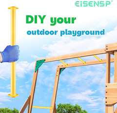 21.5 Inch Metal Monkey Bars Ladder Rungs Set for Backyards Playground and Childr
