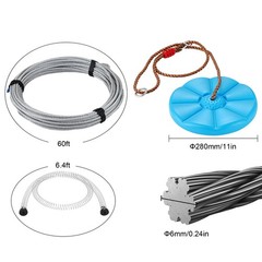 Uimoso 60 ft Zip Line Kit Trolley Slackers Zipline Up to 330 lb(Teens Only)