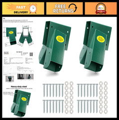 A-Frame Swing Set Brackets with Mounting Hardware – Durable Green Outdoor Kit